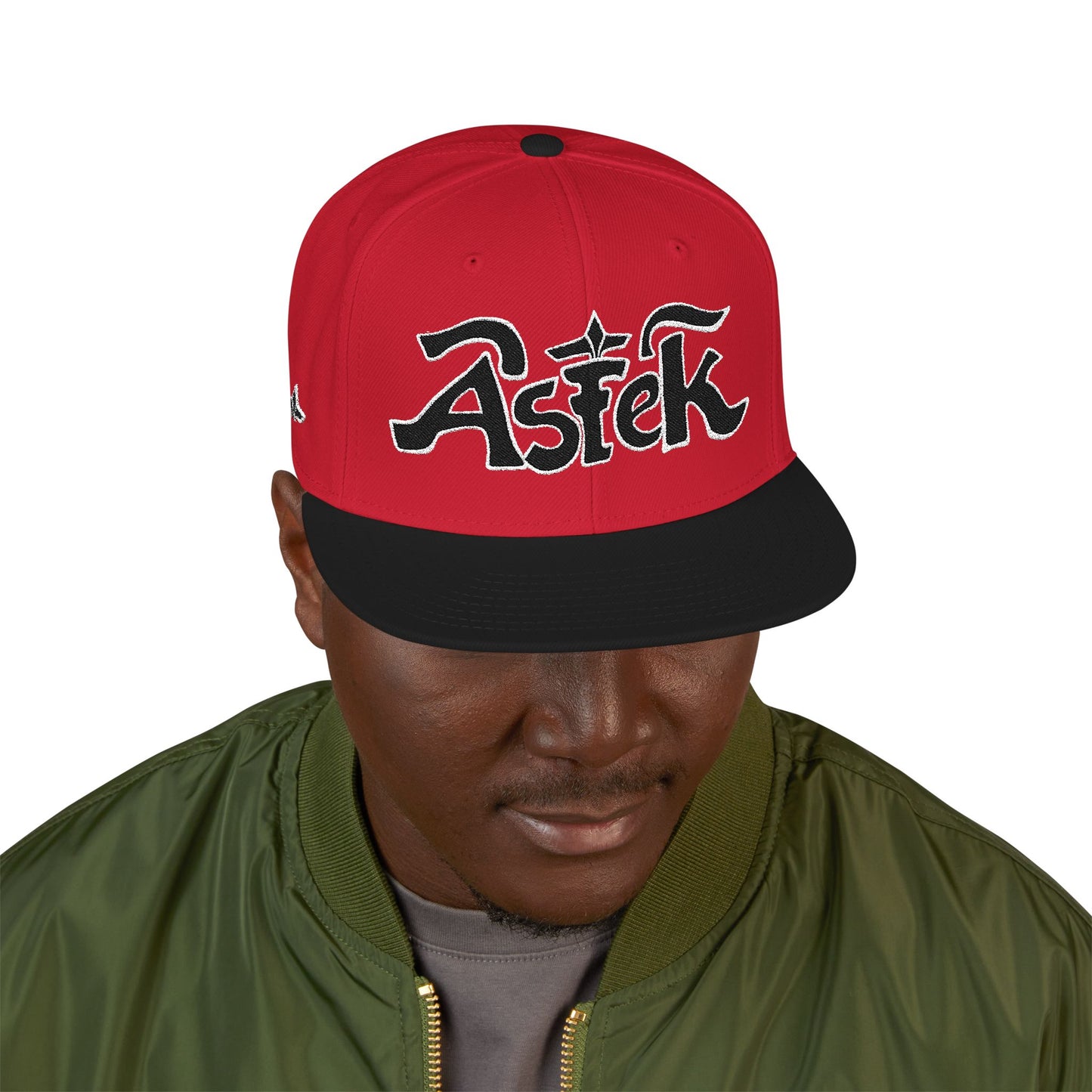 Astek Logo Embroidered Snapback Cap