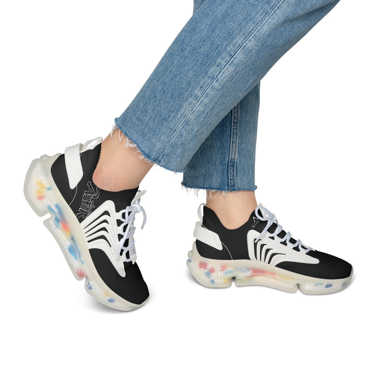 Women's Black Mesh Sneakers