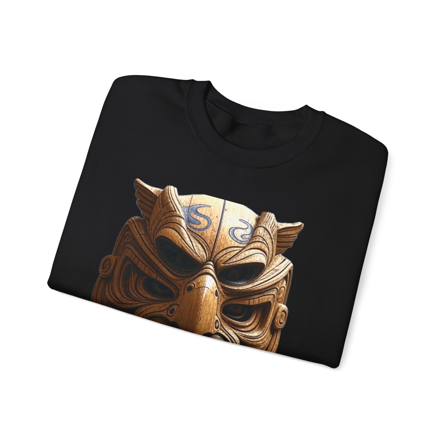 Azteekse oude adelaar krijgersmasker, unisex ronde hals sweatshirt