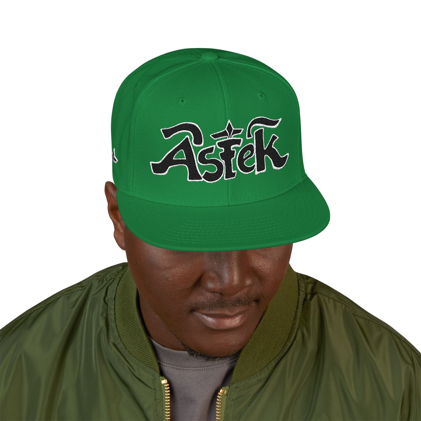 Astek Logo Embroidered Snapback Cap